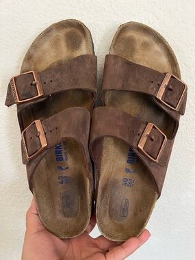 Birkenstock Oiled Leather Habana Sandals Size 40 L 9-9.5 M 7-7.5 Narrow